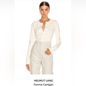 HELMUT LANG Femme Cardigan Thermal Rib Size Small NWT